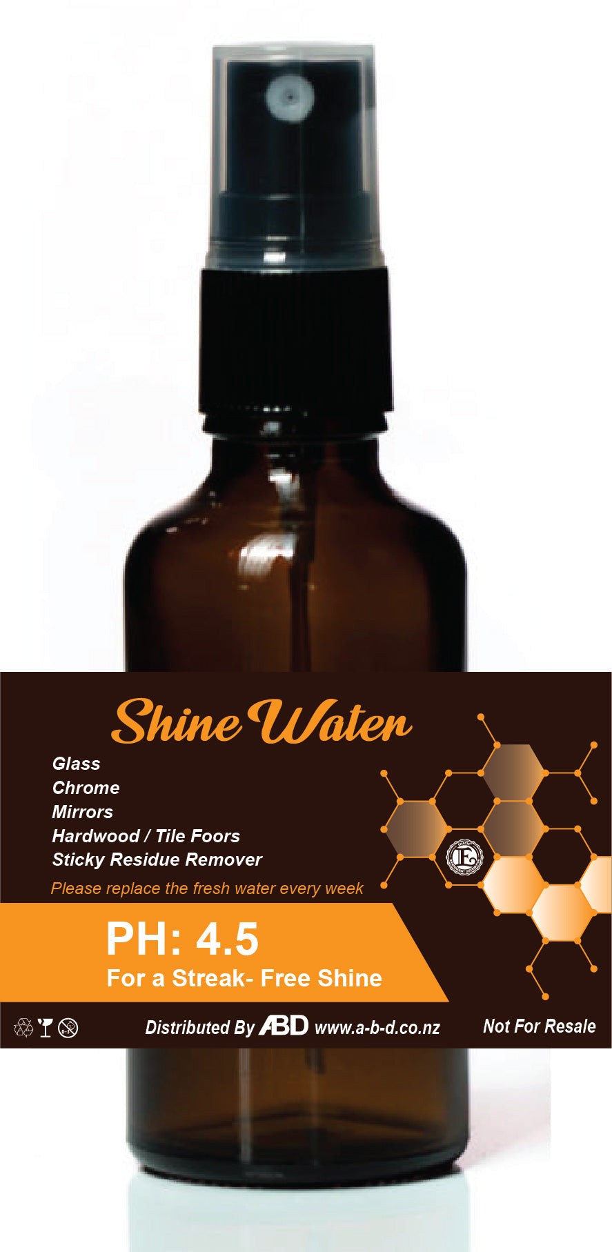 PH4.5 Shine Water Glass Bottle - 50ml