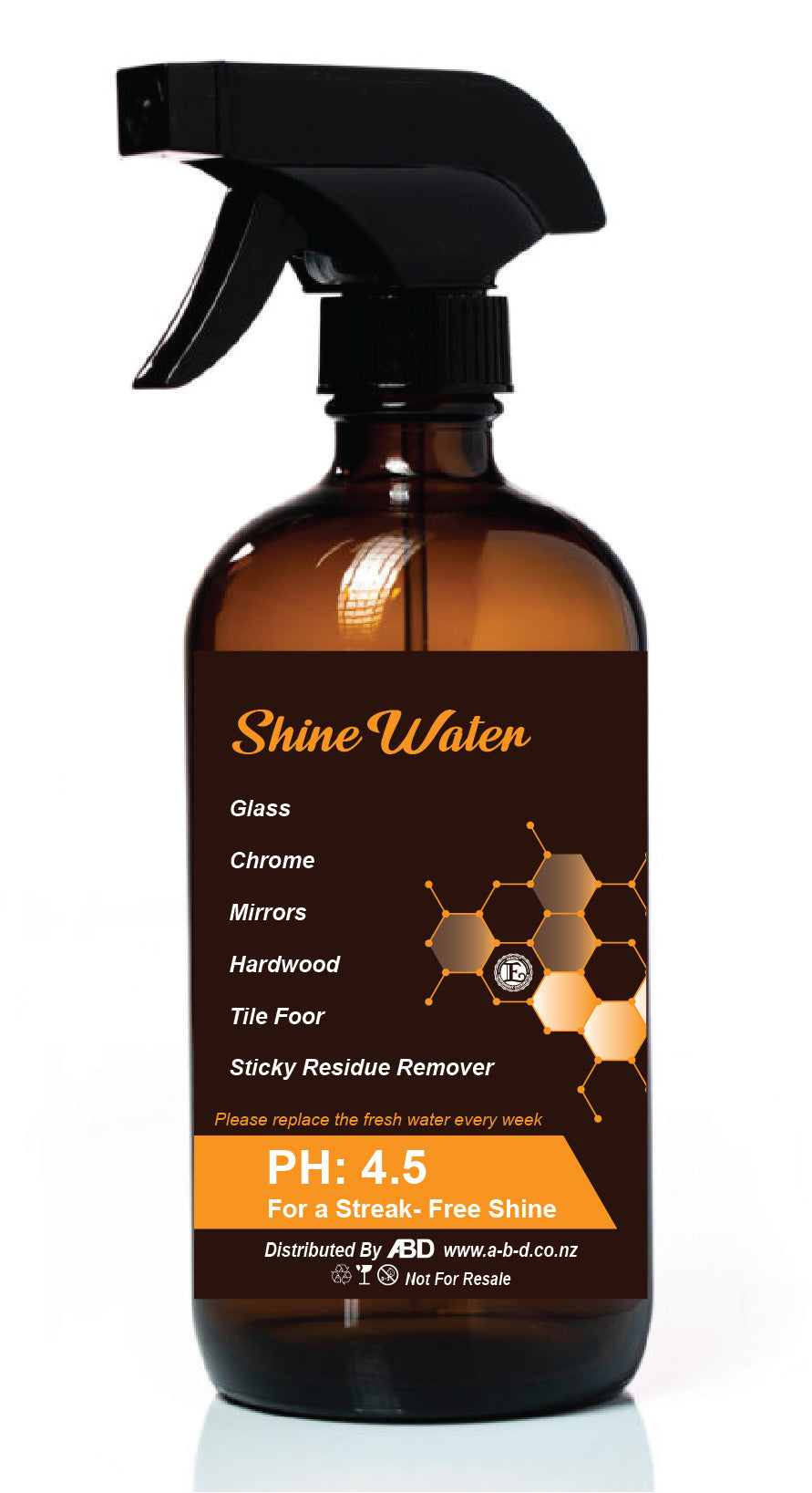 PH4.5 Shine Water Glass Bottle - 500ml
